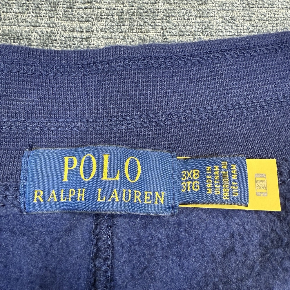 Polo Ralph Lauren Sweatpants Men's 3XB‎ Big Navy Blue Fleece Ankle Adjust Pony - Picture 4 of 10